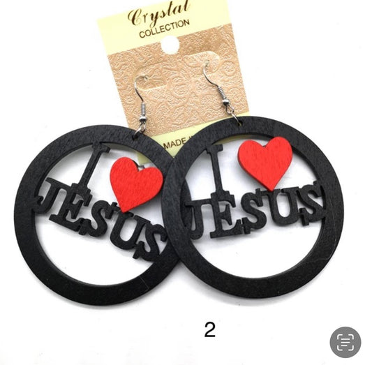 I heart ❤️ Jesus Earrings