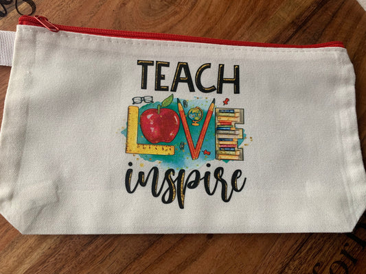 Teach Love Inspire cosmetic Bag