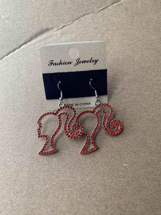 Barbie Earrings Red