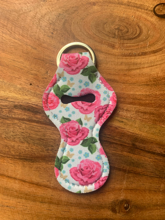 Chapstick holder keychain