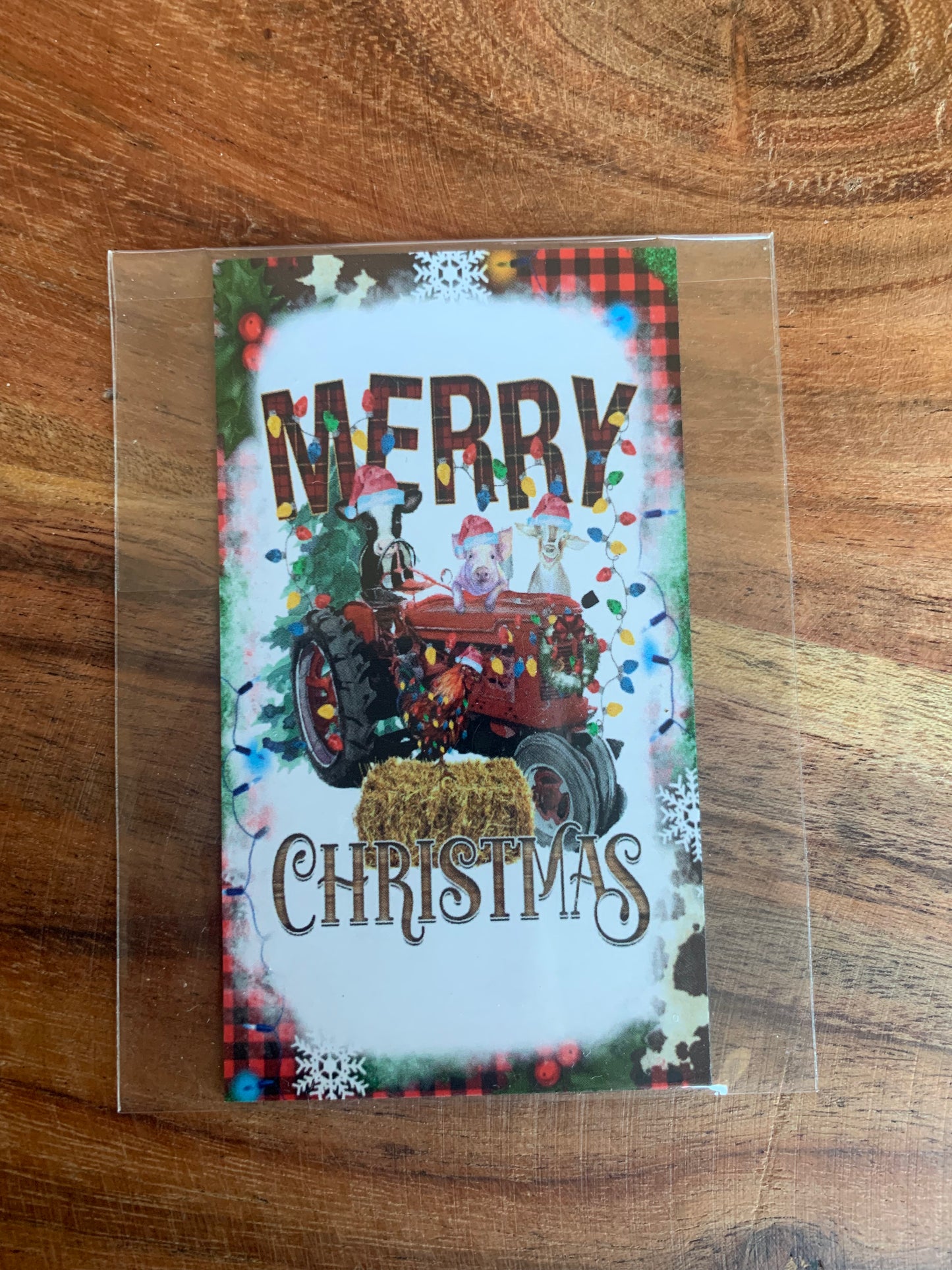 Merry Christmas Farm Magnet