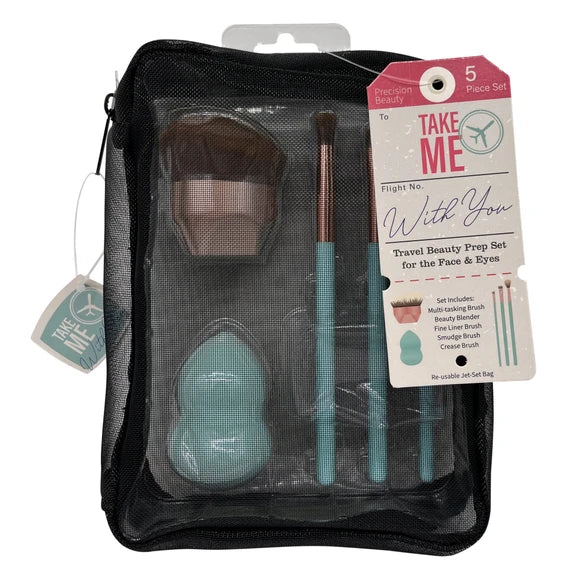 Makeup brush travel set