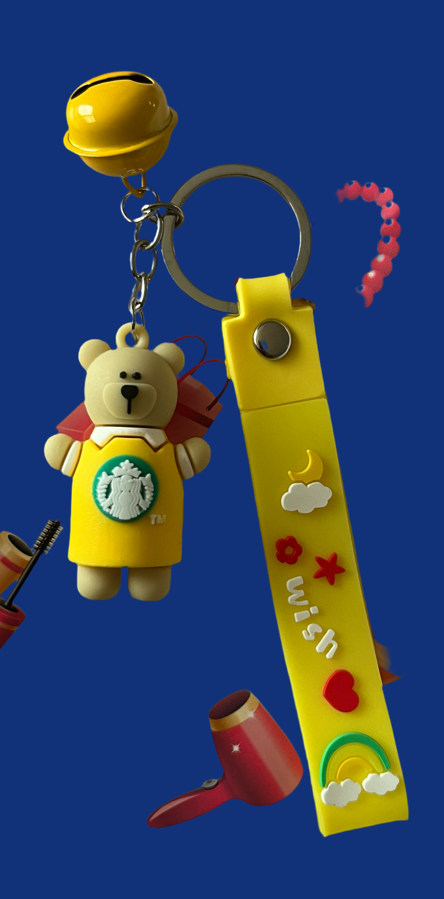 Bear keychains with bell