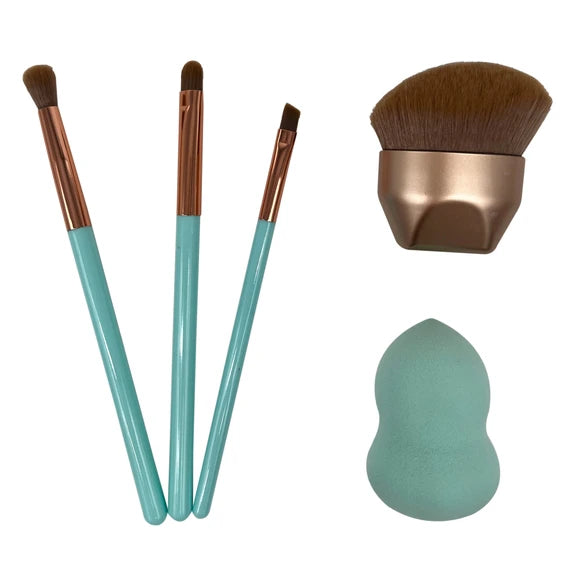 Makeup brush travel set