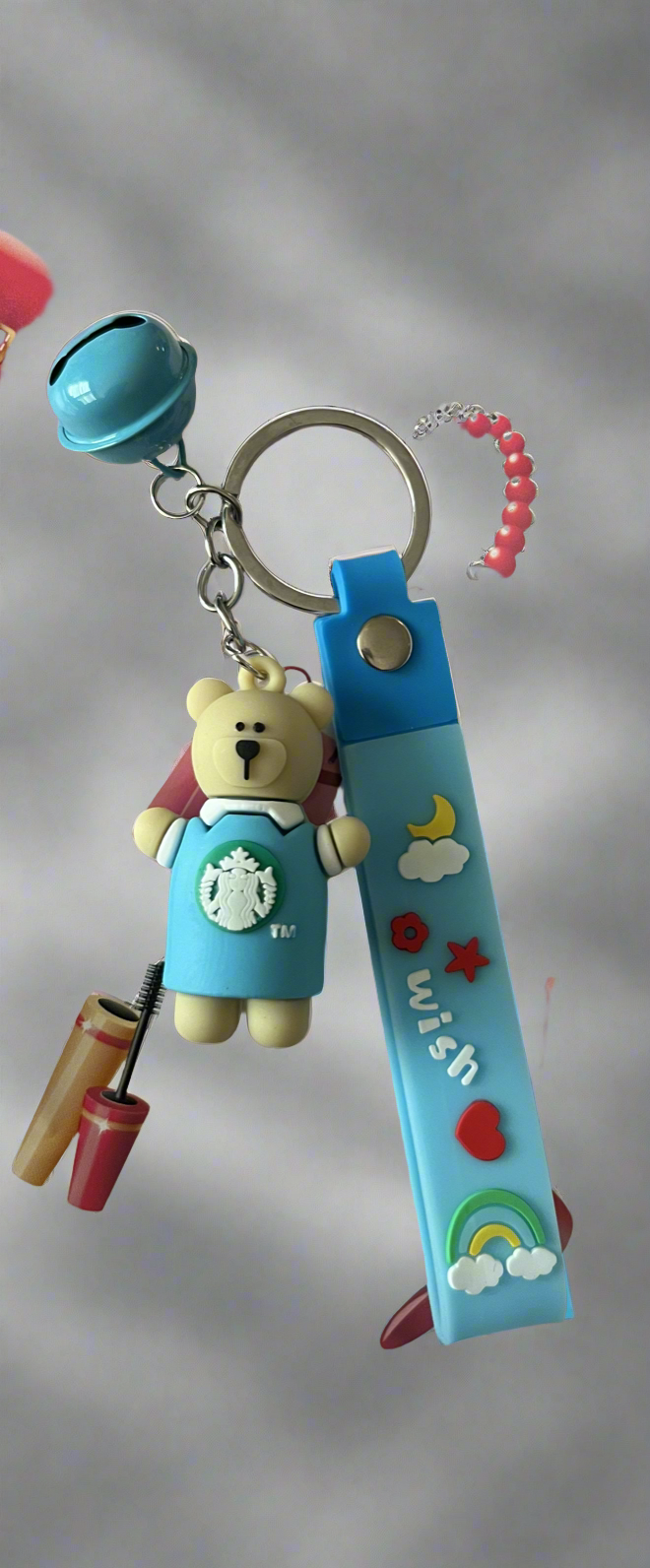 Bear keychains with bell