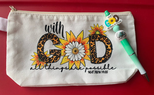 With God Pen & Bag Set