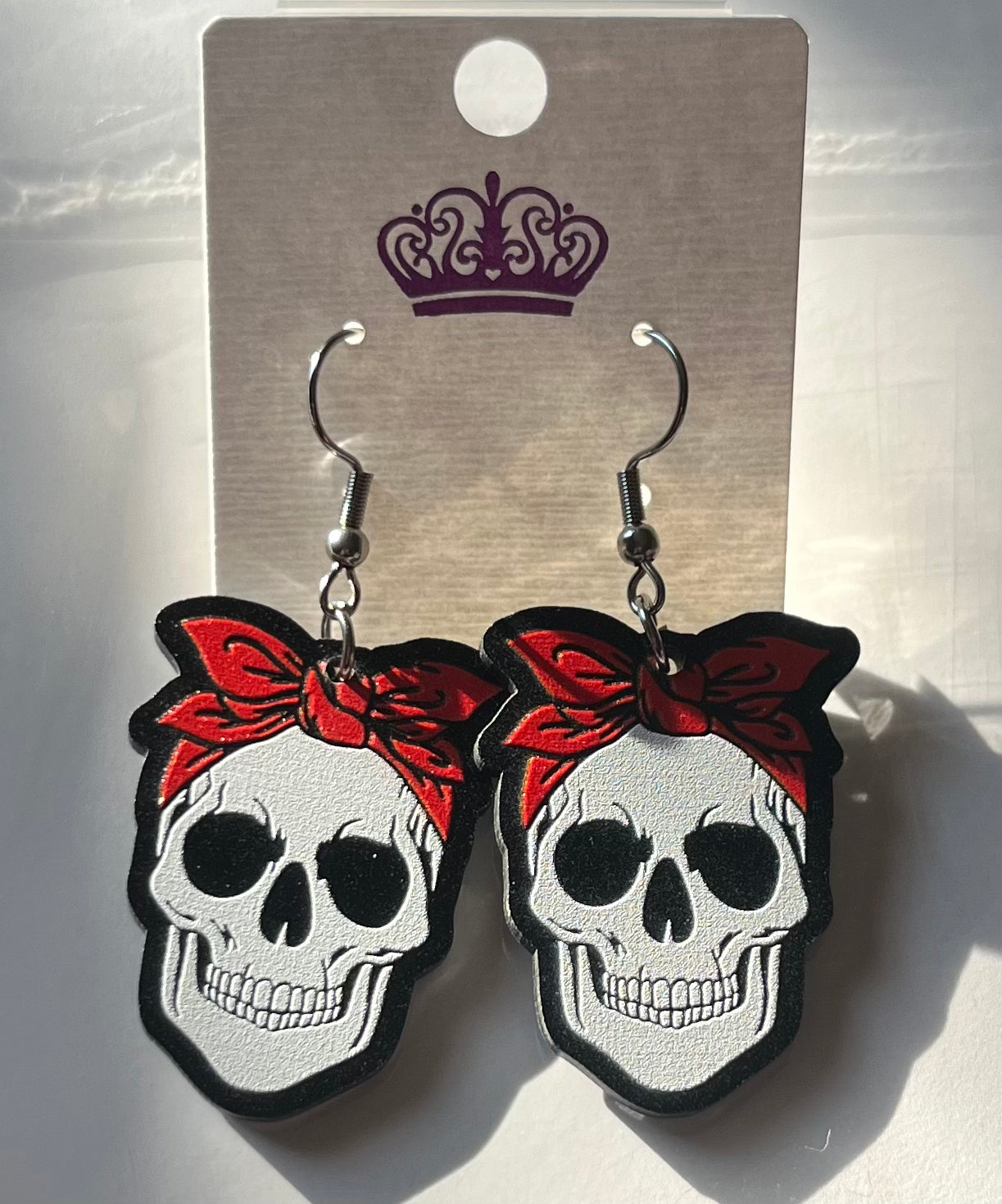 Bandana Skull 💀 Earrings