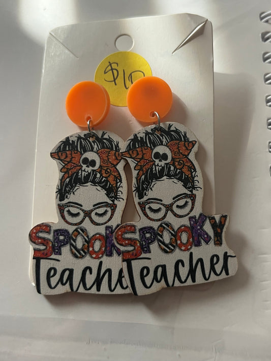 Spooky 👻 Teacher Earrings